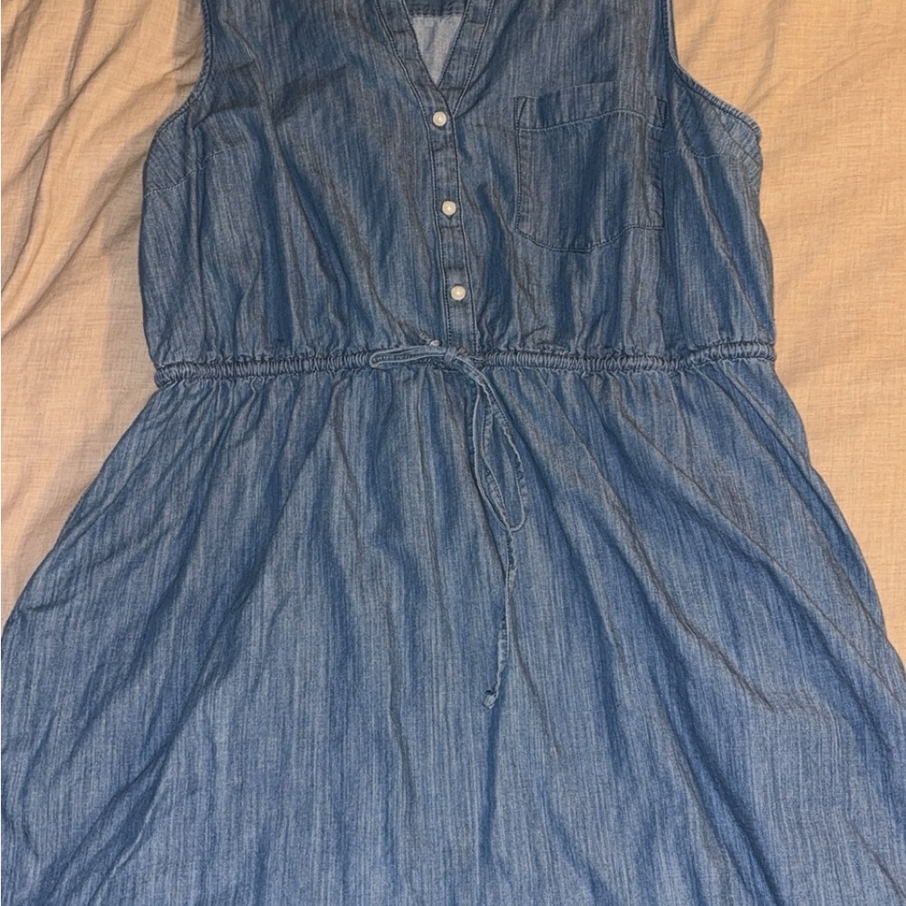 St. John's Bay Blue Denim Midi Dress